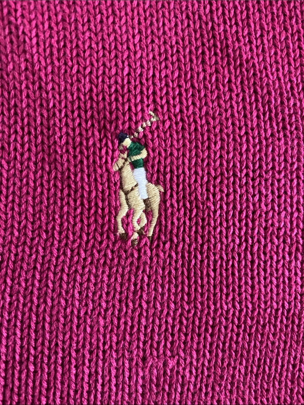 Ralph Lauren Classic Vintage V-Neck  full colour Embroidered Pony Pony logo XL - Picture 7 of 13